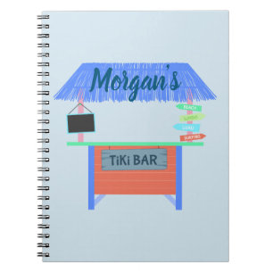 Tiki Bar in Blue Notizblock