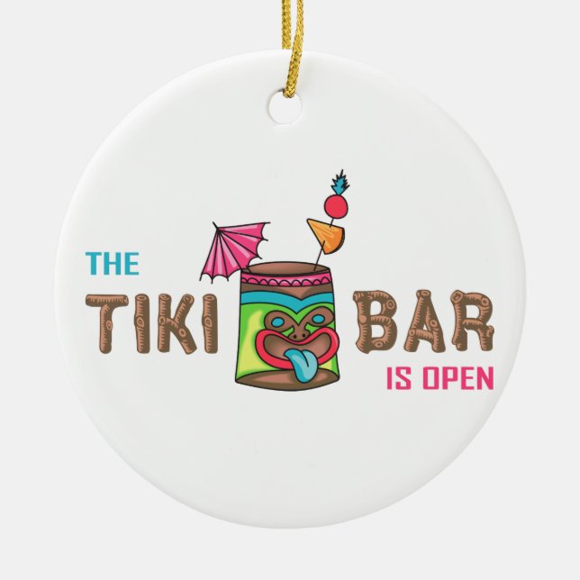 Tiki Bar Keramik Ornament (Vorne)