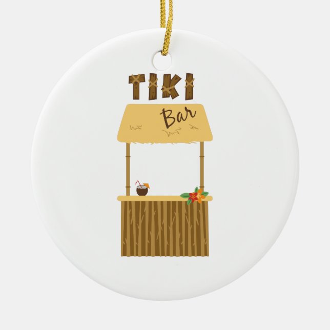 Tiki Bar Keramik Ornament (Vorne)