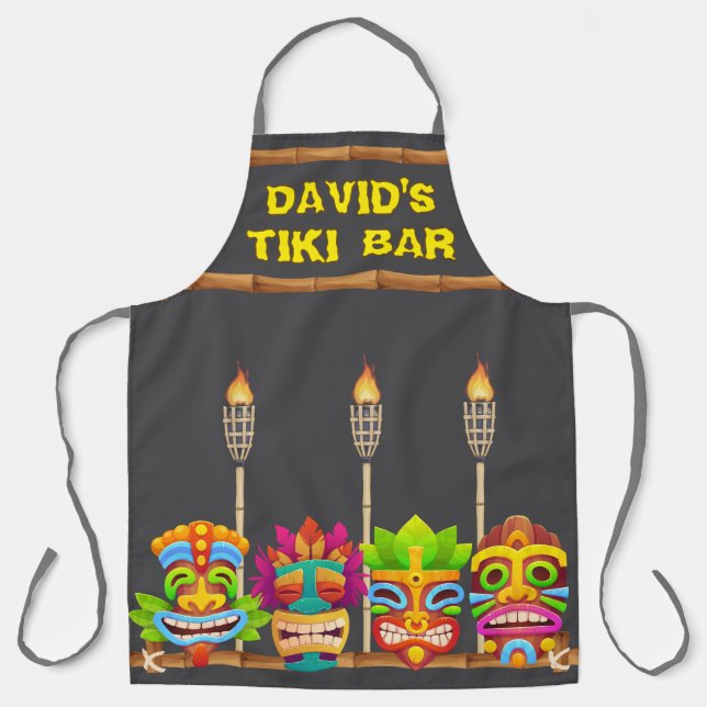 Tiki-Bar Personalisiert Schürze (Vorderseite)