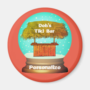 Tiki Bar Sommer Strand Thema Schneeglobe Magnet