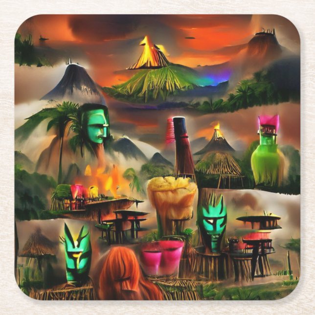 Tiki Bar Untersetzer (Vorderseite)