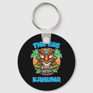 Tiki Big Kahuna Funny Hawaiian Vathers Day Vacatio Schlüsselanhänger