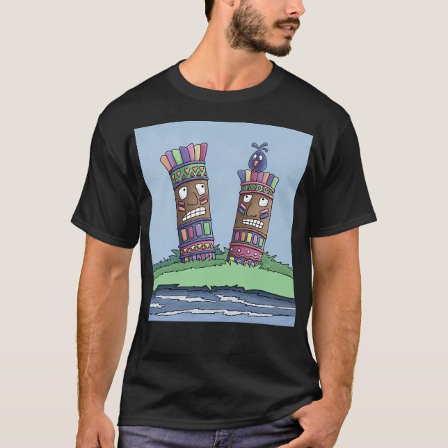 Tiki Bird Plum T - Shirt (Vorderseite)
