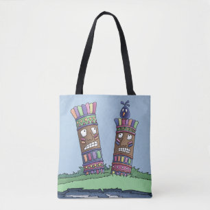 Tiki Bird - Plum Tote Bag Tasche