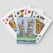 Tiki Bird Rosenknospe Playing Cards