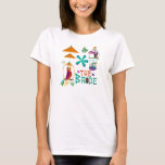 Tiki Birds Moderne Vintage Retro The BRIDE Custom T-Shirt<br><div class="desc">Sie können Ihren eigenen Text mit oder ohne Ihren eigenen Text anpassen</div>