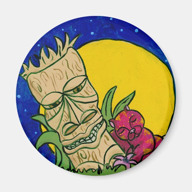 Tiki Cat Magnet (Vorne)