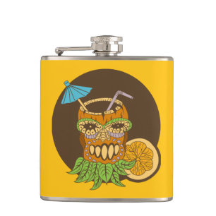 Tiki-Cocktail, lustig Flachmann