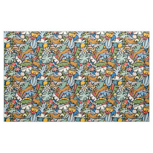 Tiki Dschungel Mid Century Modern Illustration Stoff