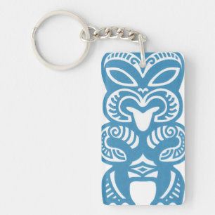 Tiki en Acrylique Bleu Bonne Chance