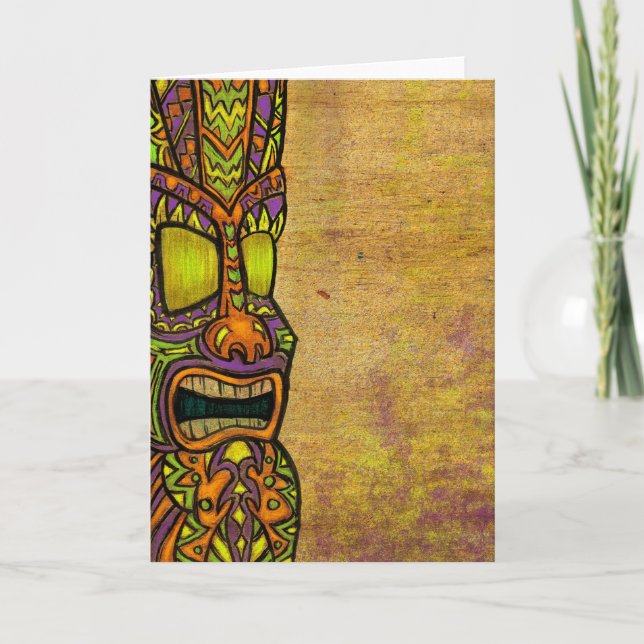 Tiki Grußkarte Karte (Vorderseite)