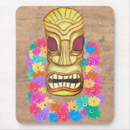  Tiki Head Hawaiian Lei Mousepad
