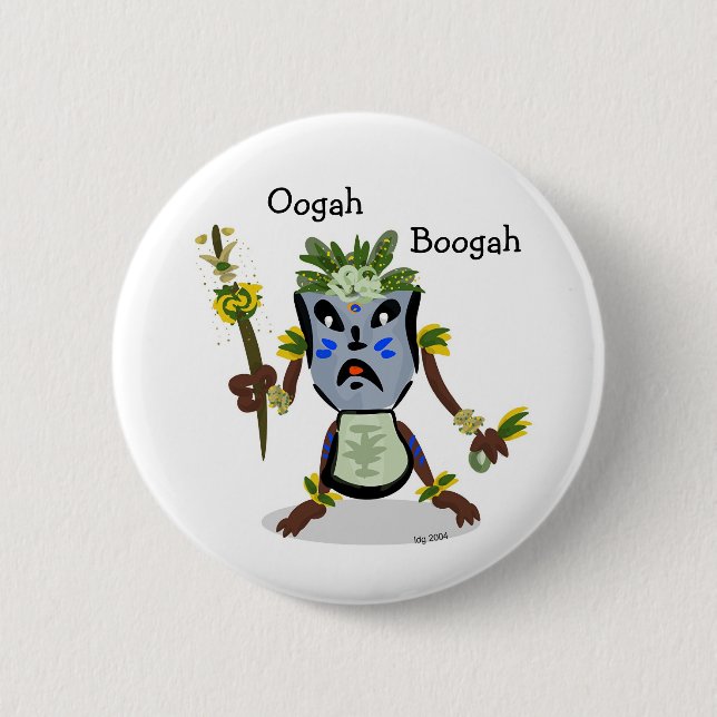 Tiki Hito Eingeboren-Knopf Button (Vorderseite)