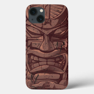 Tiki hölzerne Statue-Totem-Skulptur iPhone 13 Hülle