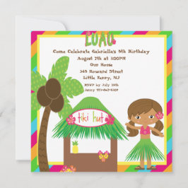 Tiki Hut Luau Platz Geburtstag Einladung