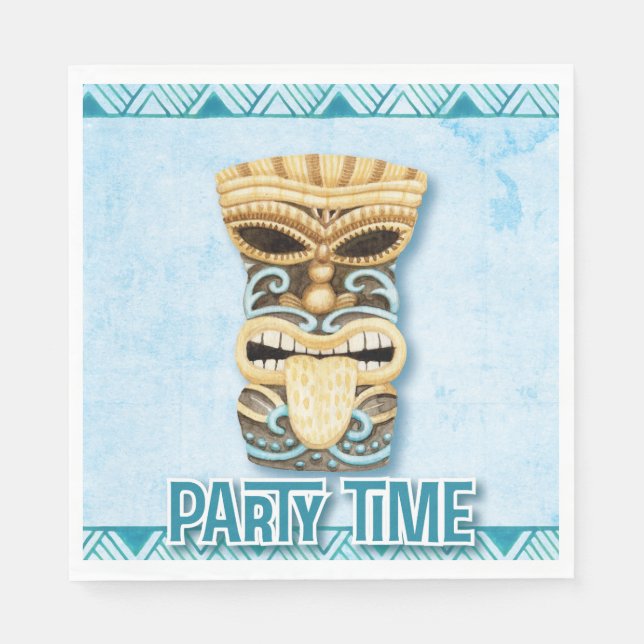 Tiki Luau Hawaiian Beach Party Serviette (Vorderseite)