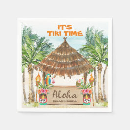 Tiki Luau | Tropischer Strand Aloha Serviette