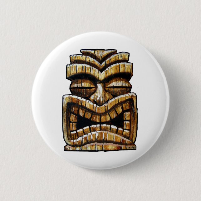 Tiki Man Button (Vorderseite)