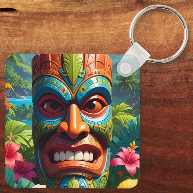 Tiki Mask Schlüsselanhänger (Rückseite)