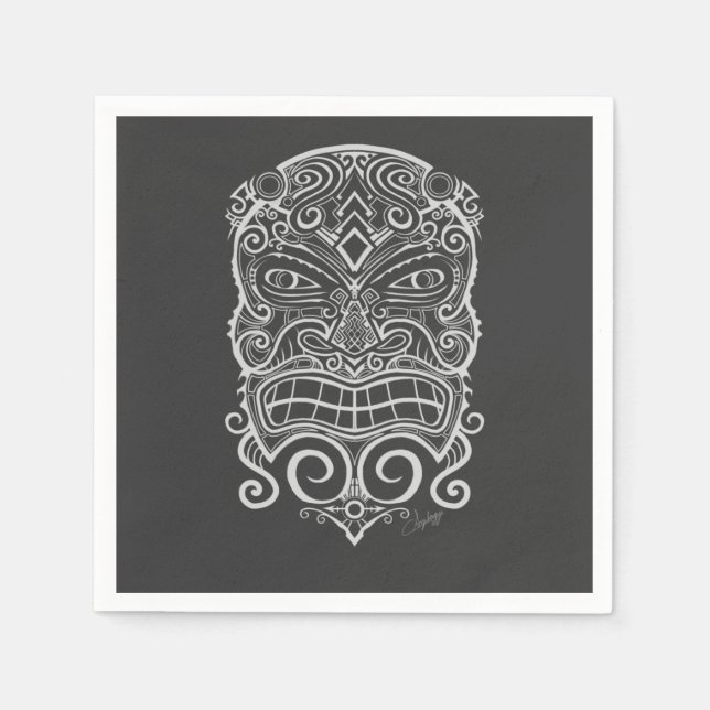 Tiki Mask Serviette (Vorderseite)