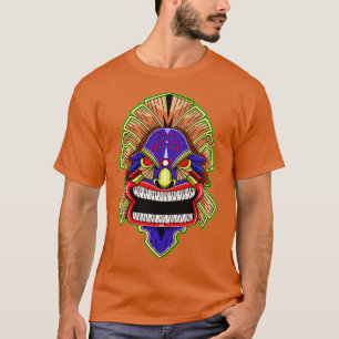Tiki Mask Wooden Hair T-Shirt