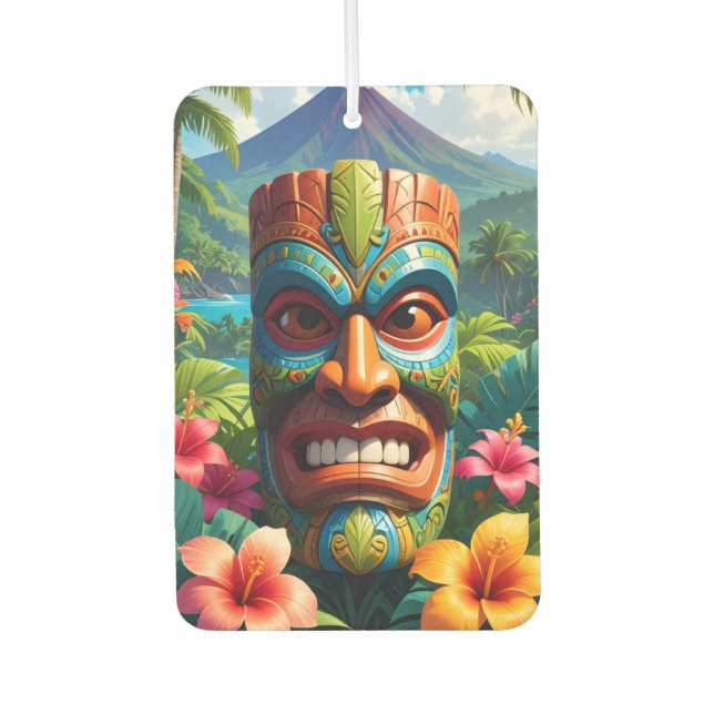Tiki-Maske Autolufterfrischer (Vorderseite)