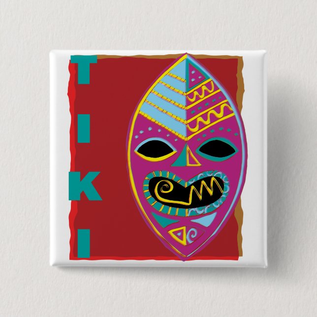TIKI MASKE BUTTON (Vorderseite)