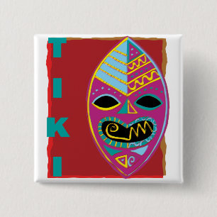 TIKI MASKE BUTTON