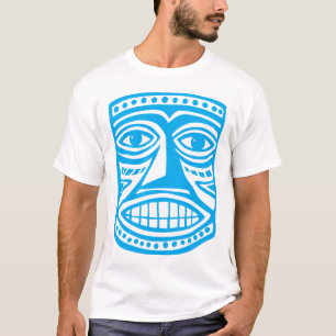 Tiki Maske III - lt Blue T-Shirt