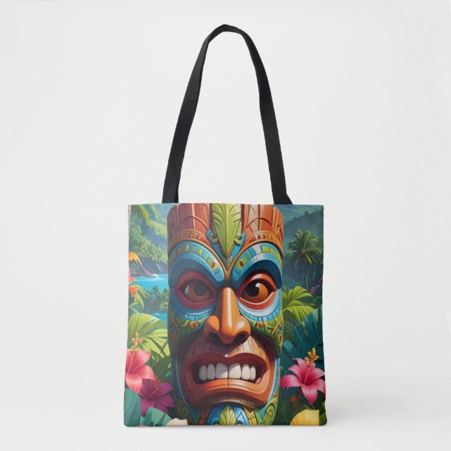 Tiki-Maske Tasche (Vorderseite)