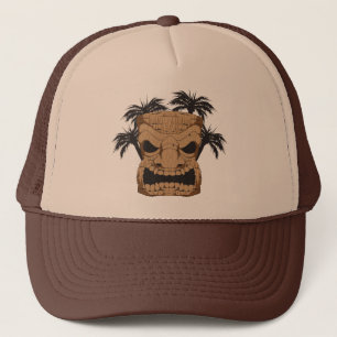Tiki mauvais découpant le casquette