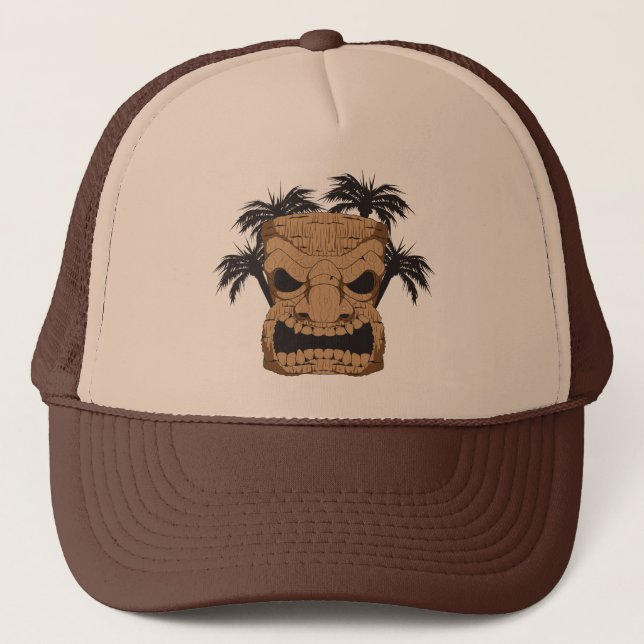 Tiki mauvais découpant le casquette (Devant)