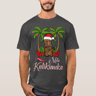 Tiki Mele Kalikimaka Merry Christmas Hawaii Ukule T-Shirt