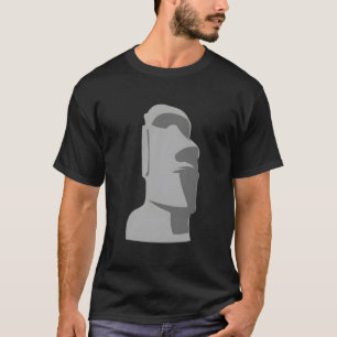 Tiki Moai Osterinsel Hawaiian Luau Gray T-Shirt