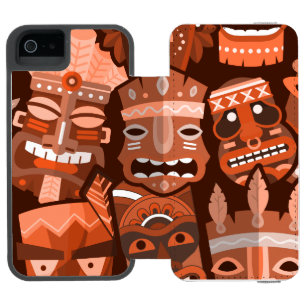 TIKI Muster 2 Incipio Watson™ iPhone 5 Geldbörsen Hülle