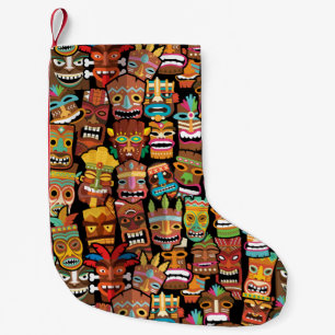TIKI Muster 4 Kleiner Weihnachtsstrumpf