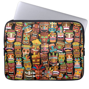 TIKI Muster 4 Laptopschutzhülle