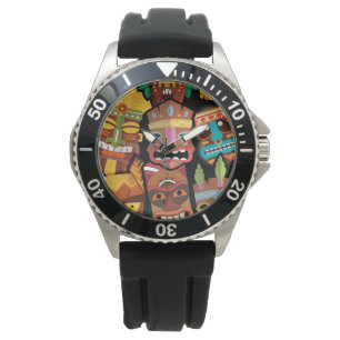 TIKI Muster 5 Armbanduhr