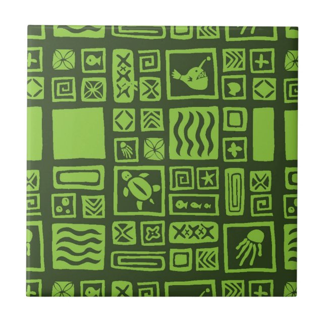 Tiki-Muster Fliese (Vorderseite)