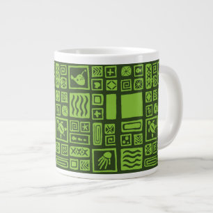 Tiki-Muster Jumbo-Tasse