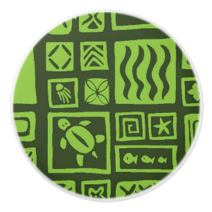 Tiki Muster Keramikknauf