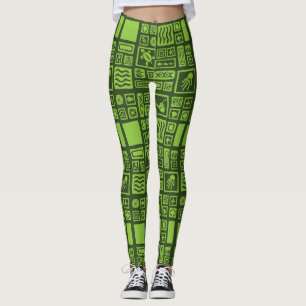 Tiki Muster Leggings