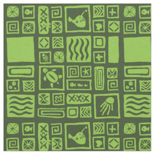 Tiki Muster Stoff