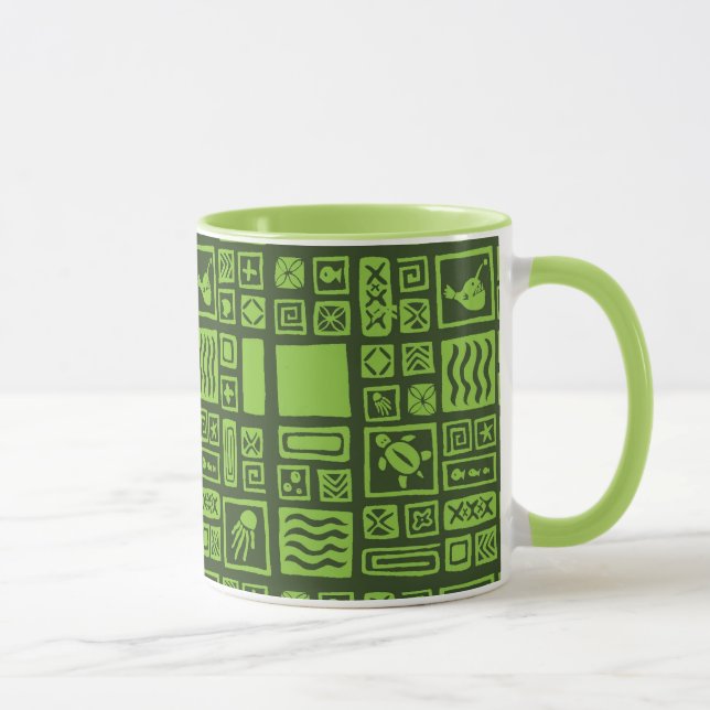 Tiki-Muster Tasse (Rechts)
