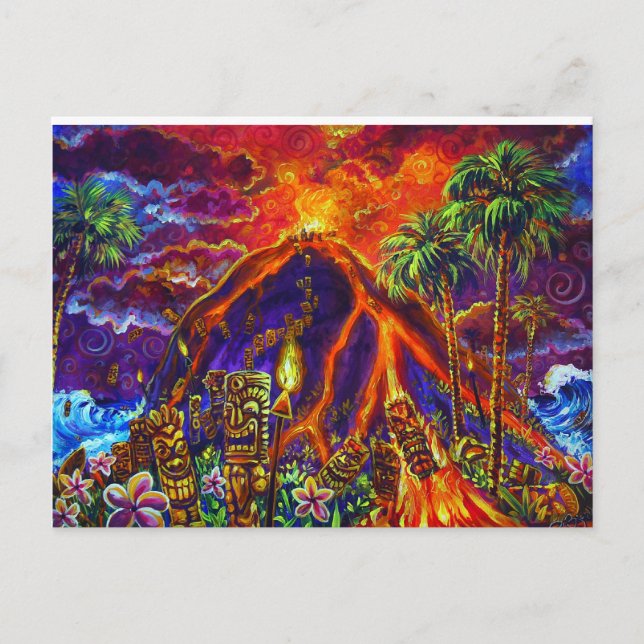 Tiki opfere Postkarte (Vorderseite)