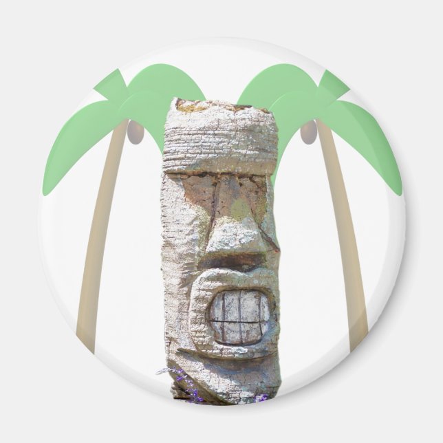 Tiki & Palm Trees Magnet (Vorne)