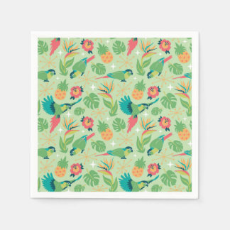 Tiki-Papageien-Cocktailservietten Serviette