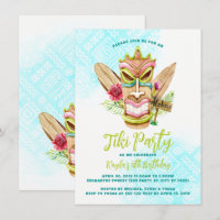 Tiki-Party Einladungen