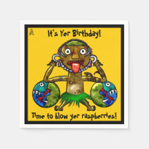 Tiki Party Funny Design on Yellow (Personalisiert)